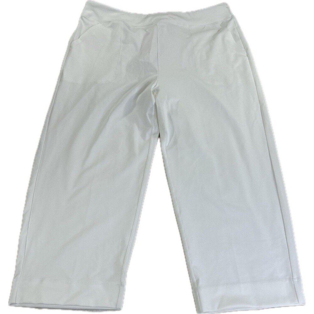 Baleaf Womens 2XL Capri Yoga Pants White Pockets NWT